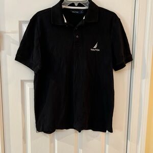 Mens Size Medium Nautica Men's Polo Shirt in Classic Black GUC